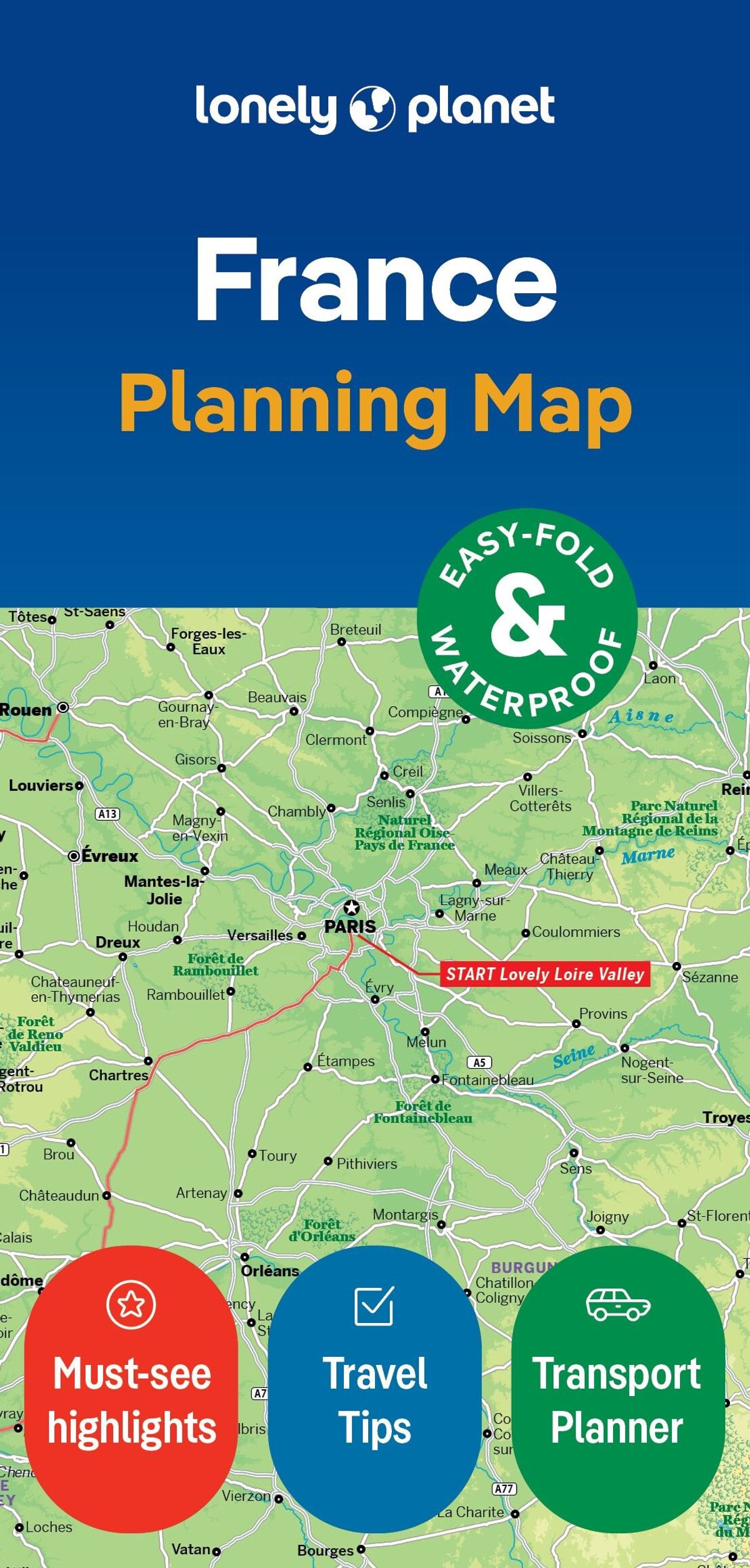 Lonely Planet Planning Map: France - Diverse - English Book