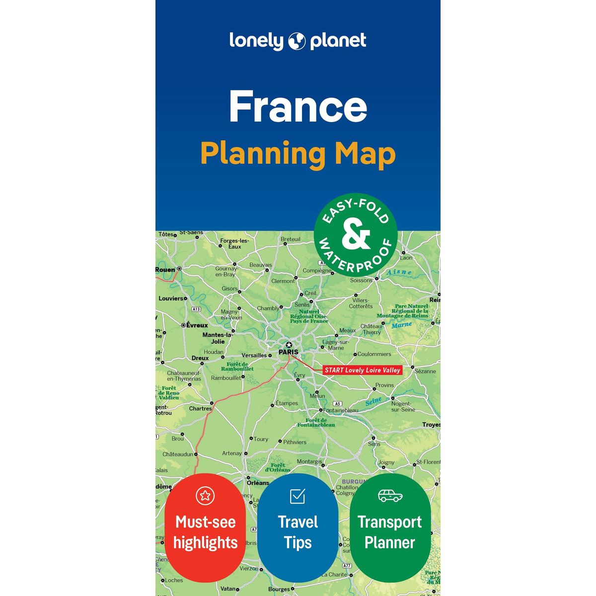 Lonely Planet Planning Map: France - Lonely Planet - English Book