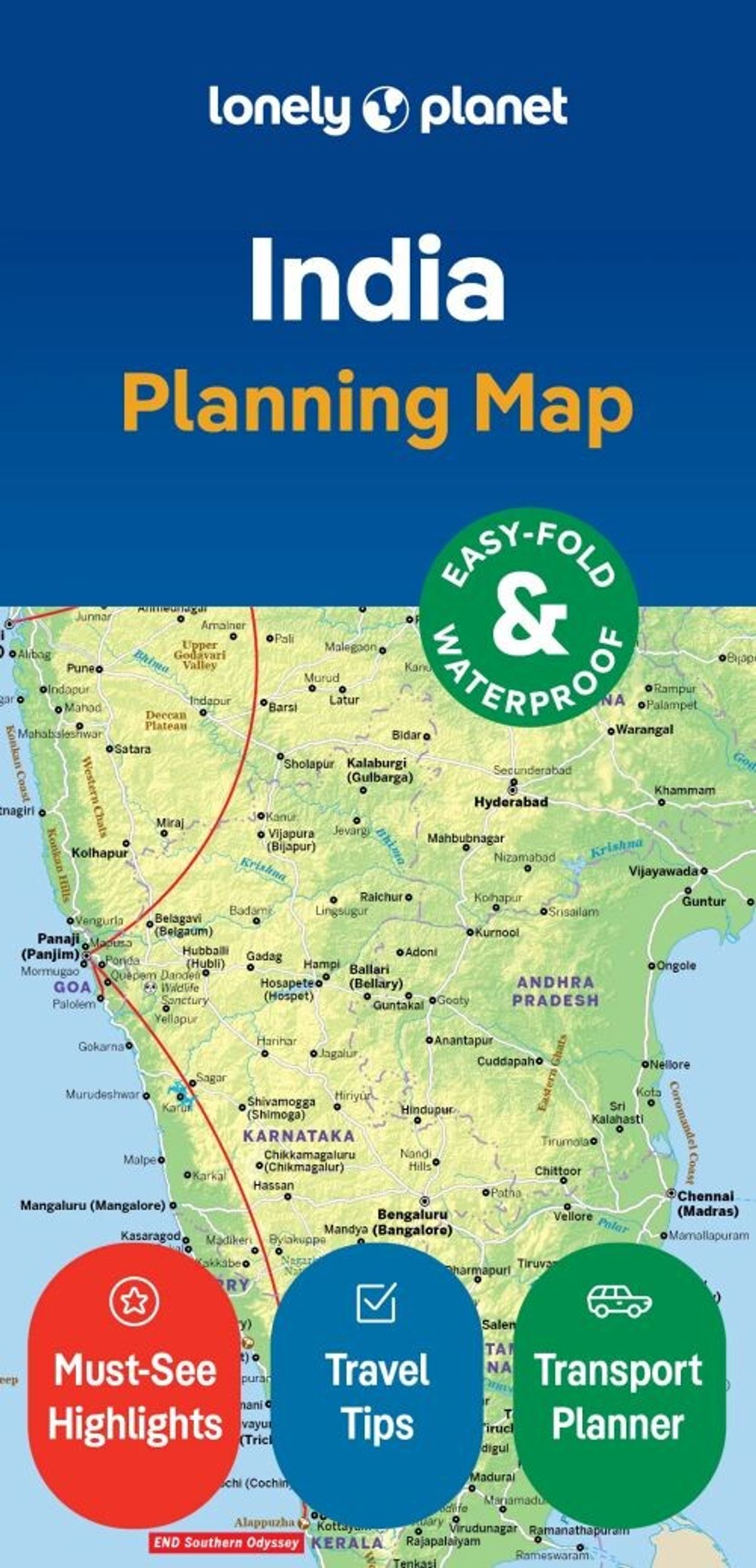 Lonely Planet Planning Map: India - Diverse - English Book