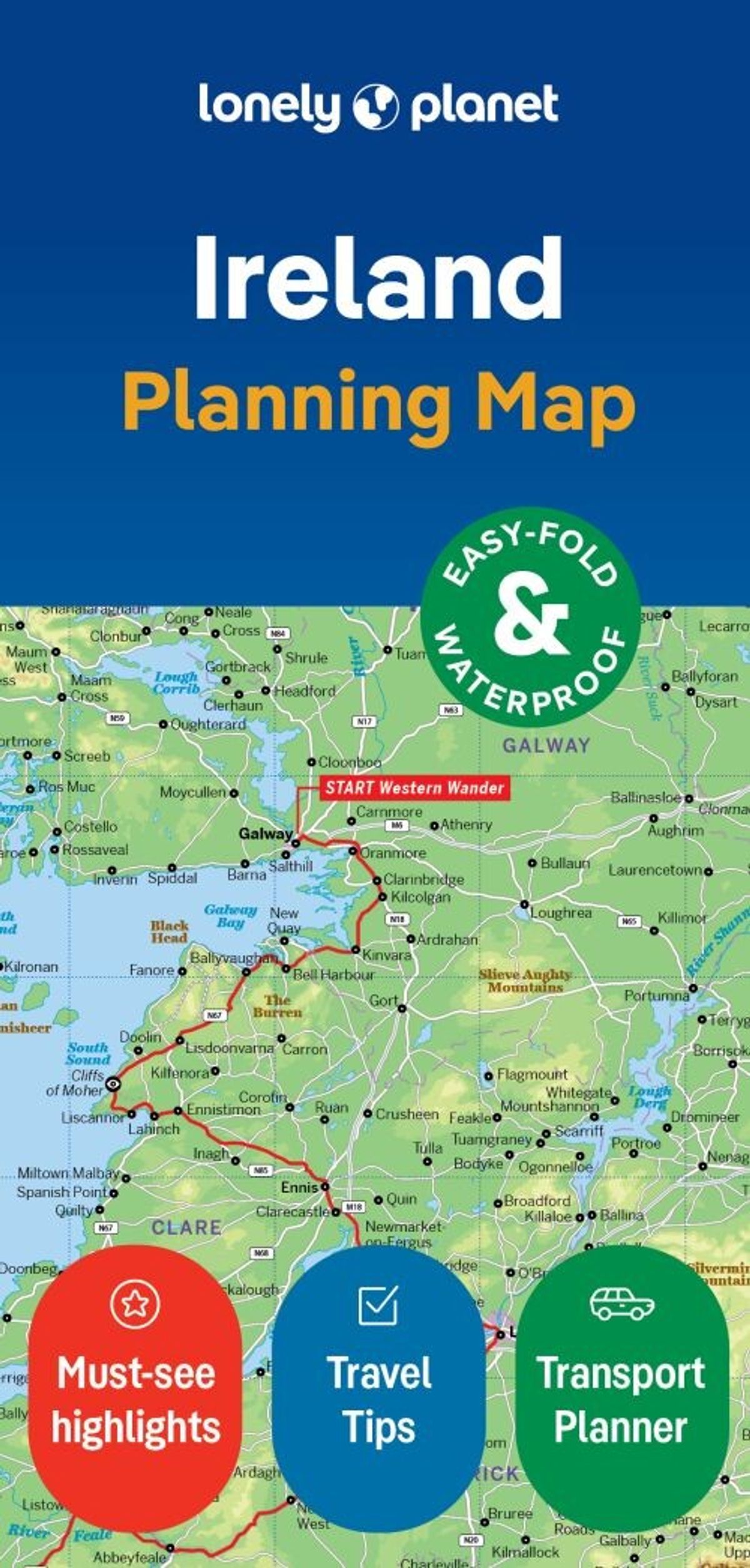 Lonely Planet Planning Map: Ireland - Diverse - English Book