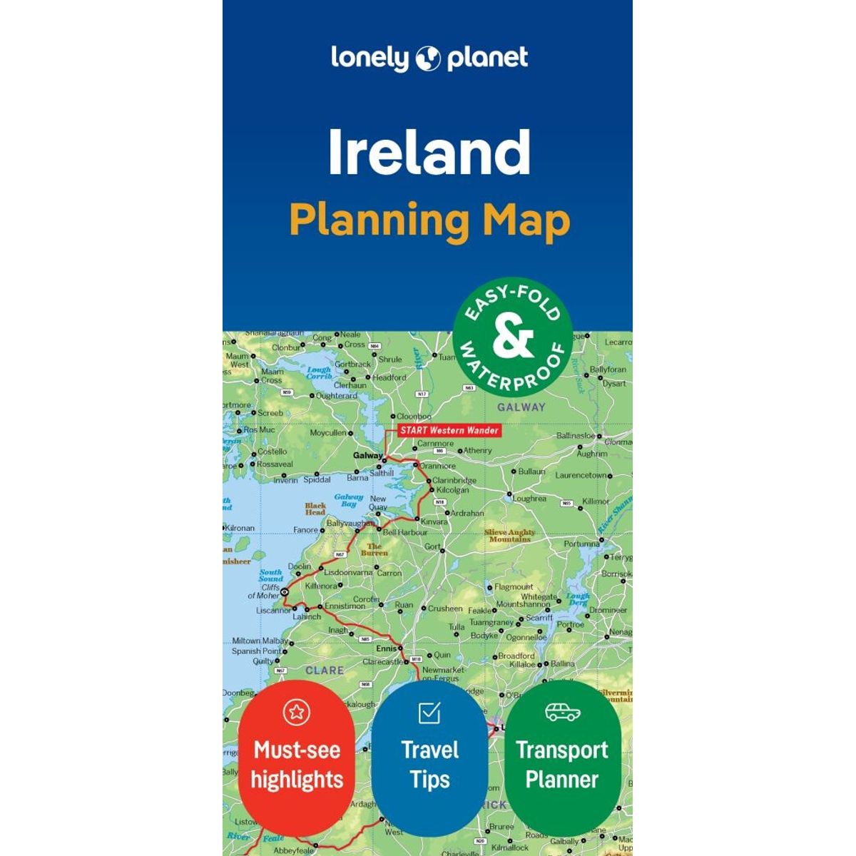 Lonely Planet Planning Map: Ireland - Lonely Planet - English Book