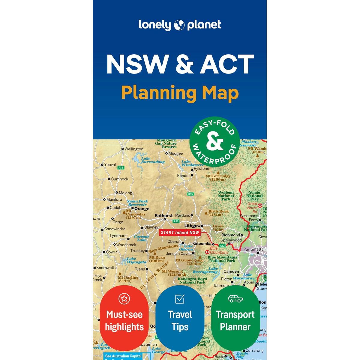 Lonely Planet Planning Map: New South Wales & The Australian Capital Territory - Lonely Planet - English Book