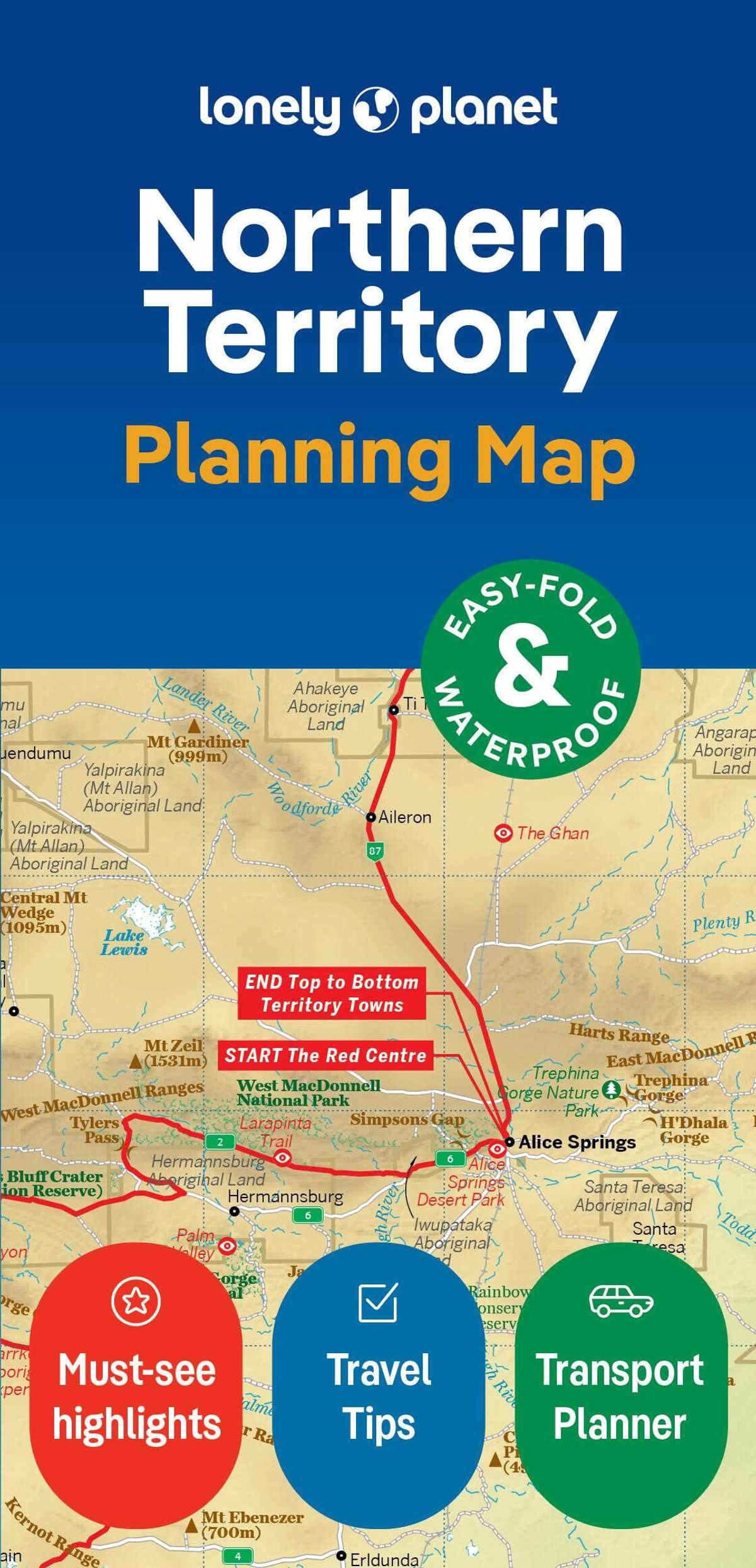 Lonely Planet Planning Map: Northern Territory - Diverse - English Book