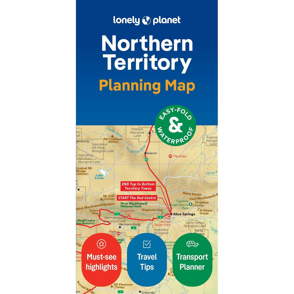 Lonely Planet Planning Map: Northern Territory - Lonely Planet - English Book