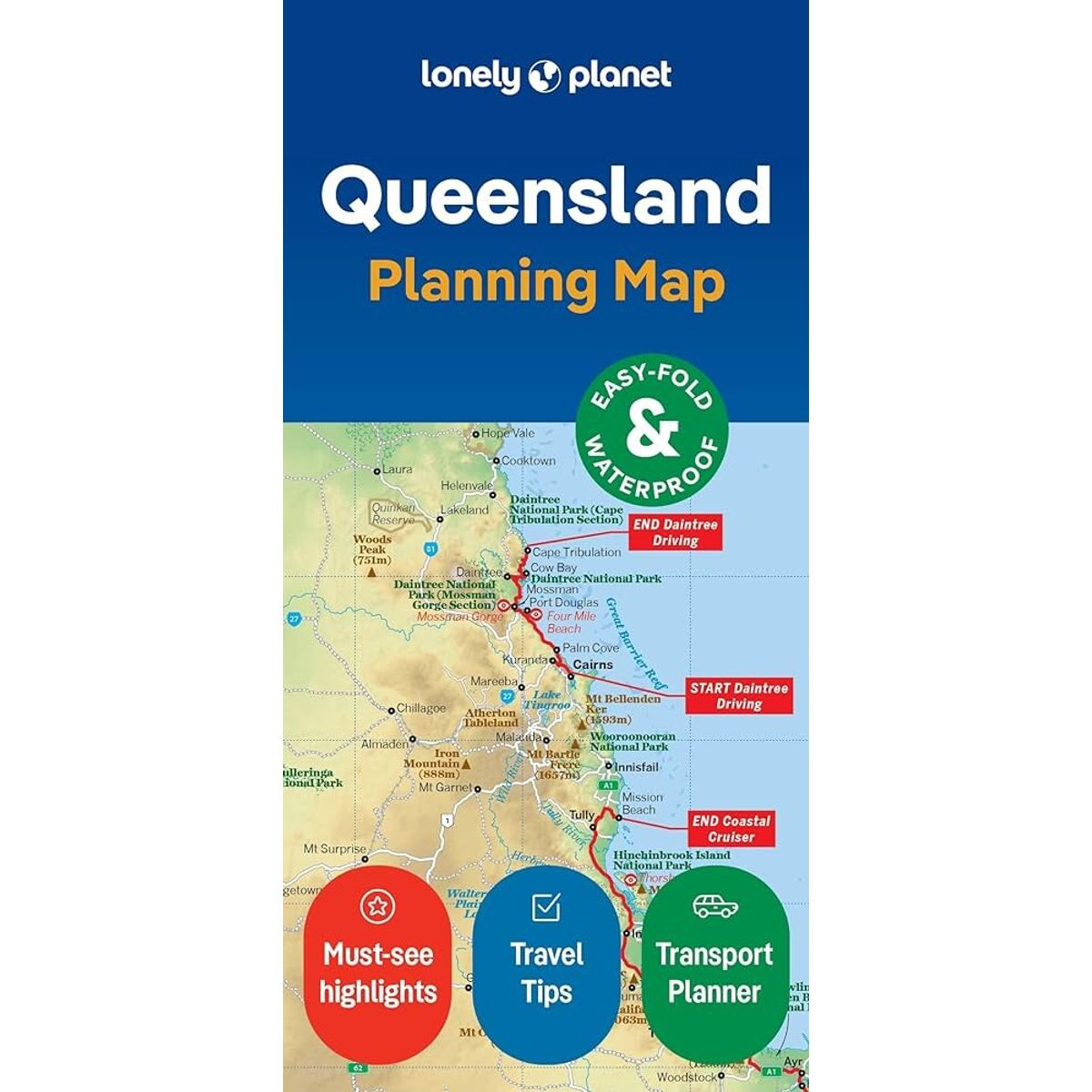 Lonely Planet Planning Map: Queensland - Lonely Planet - English Book