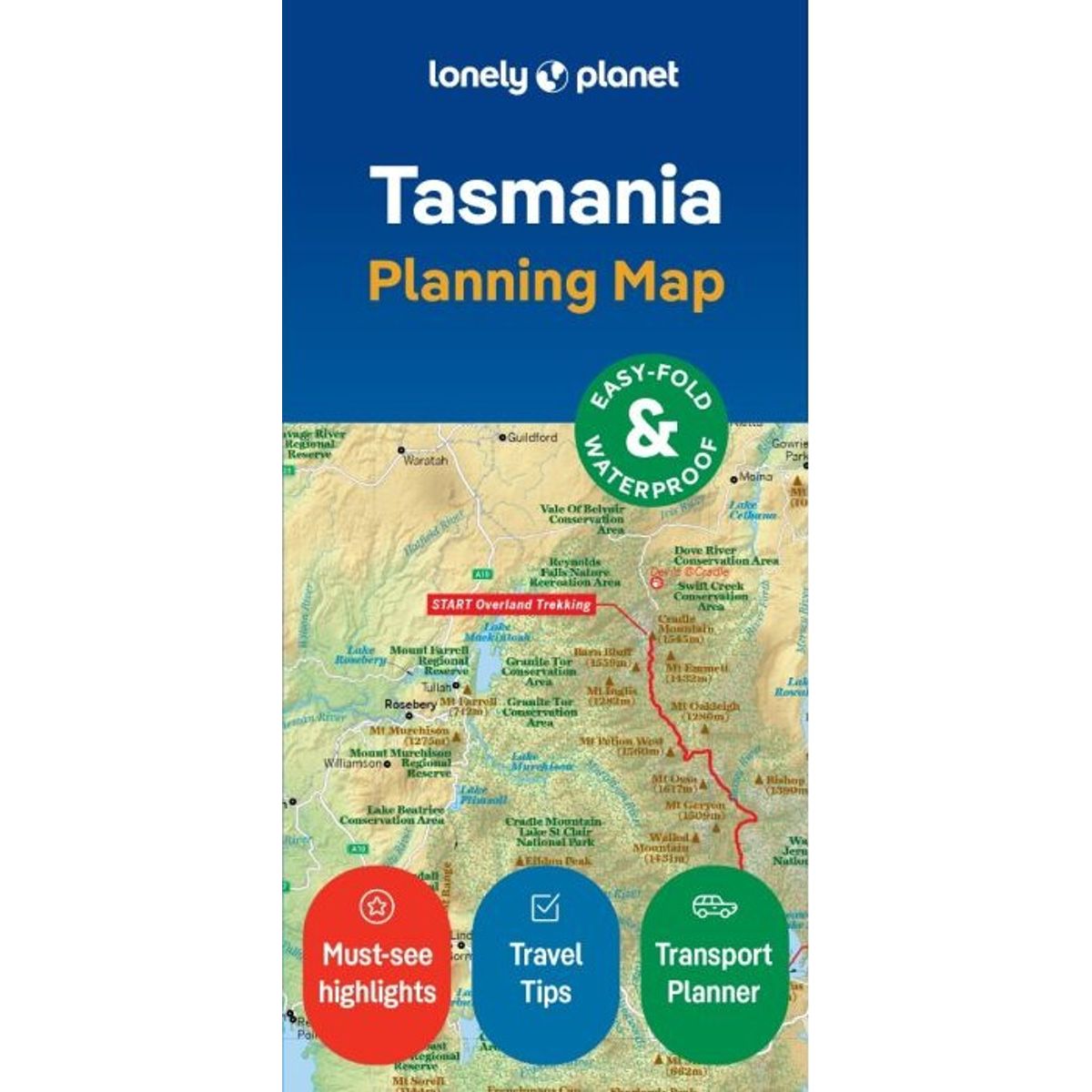 Lonely Planet Planning Map: Tasmania - Lonely Planet - English Book