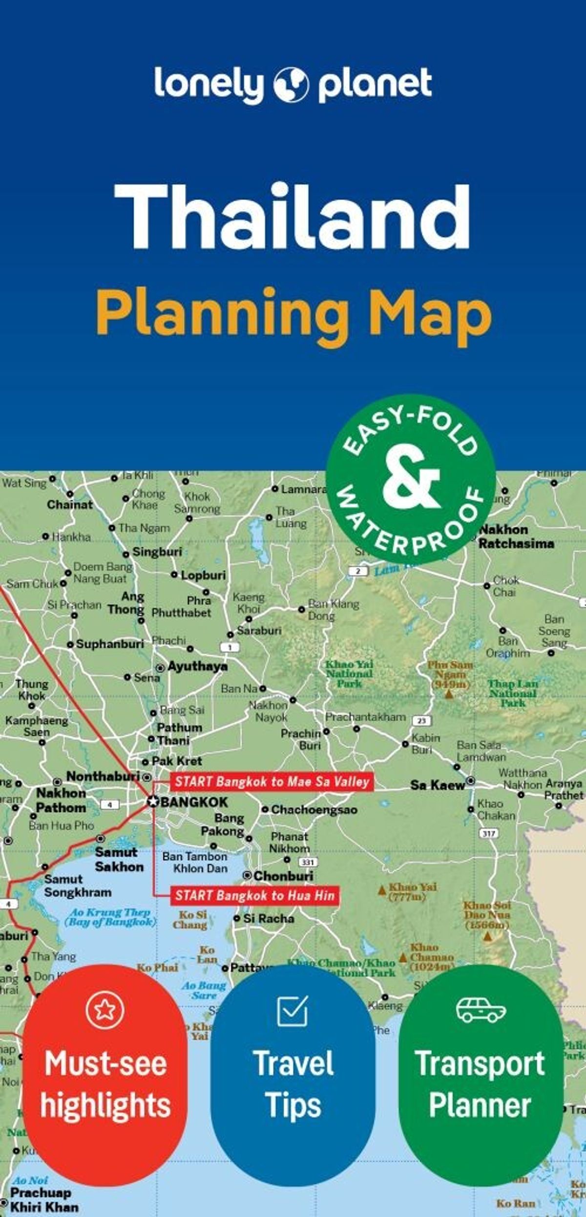 Lonely Planet Planning Map: Thailand - Diverse - English Book