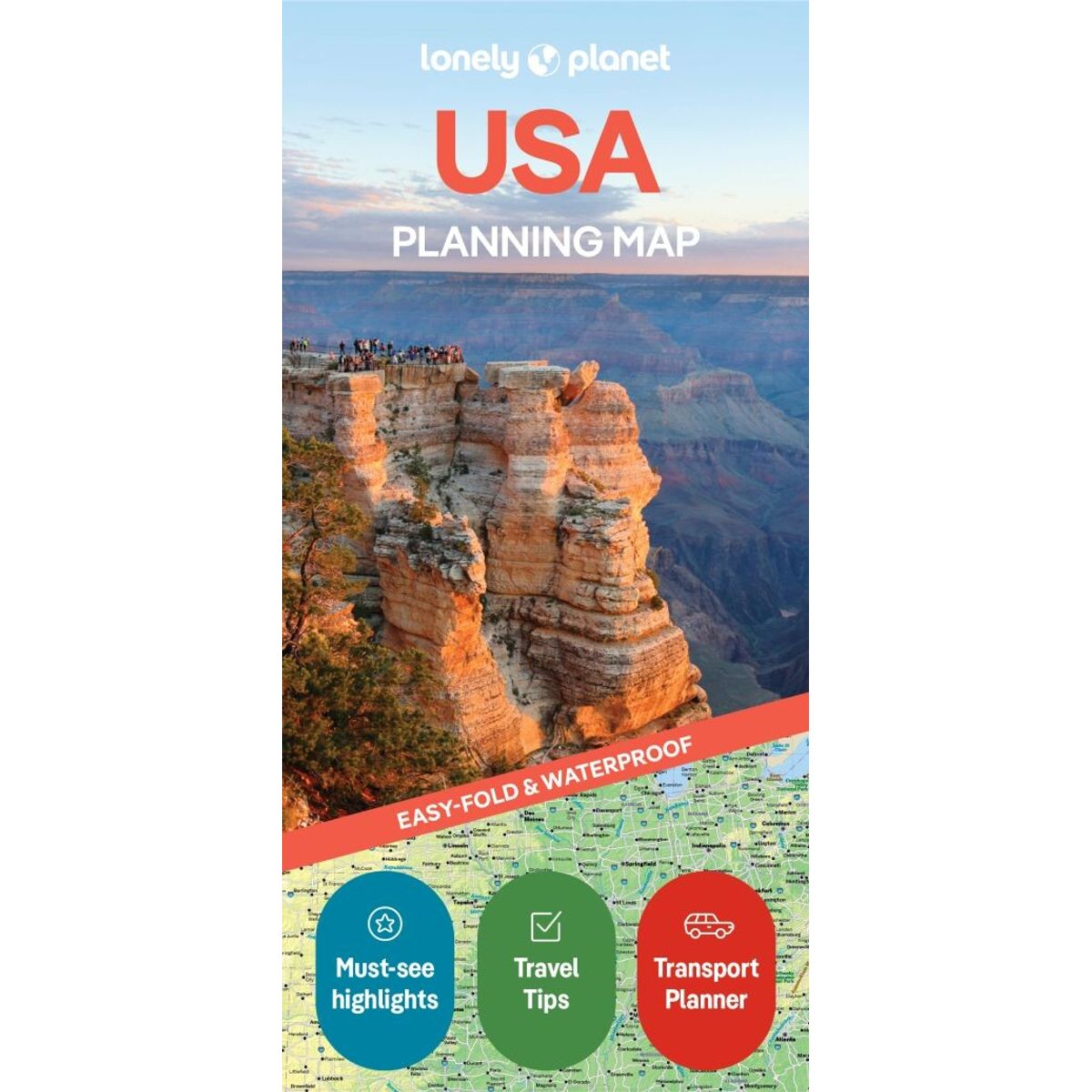 Lonely Planet Planning Map: Usa - Lonely Planet - English Book