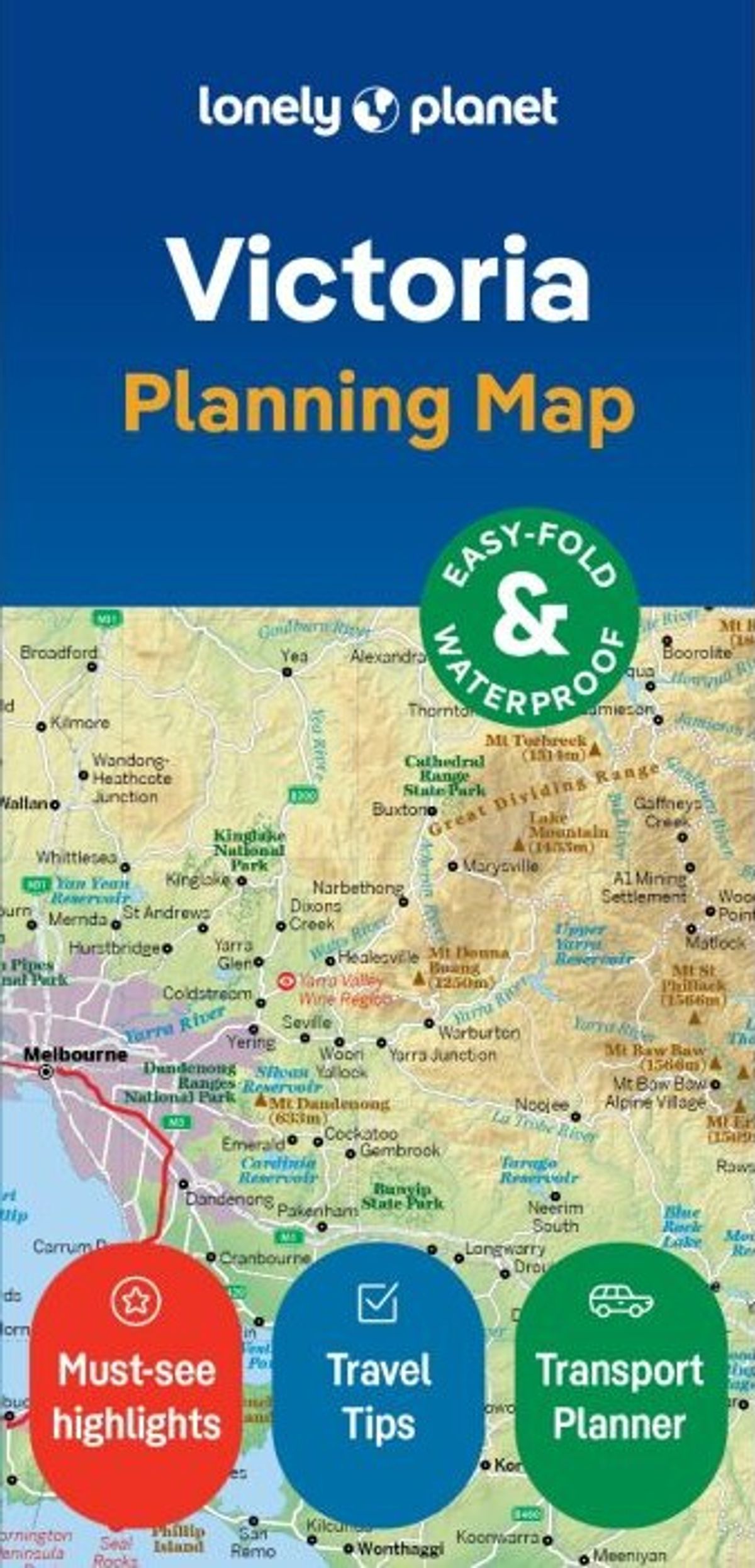 Lonely Planet Planning Map: Victoria - Diverse - English Book