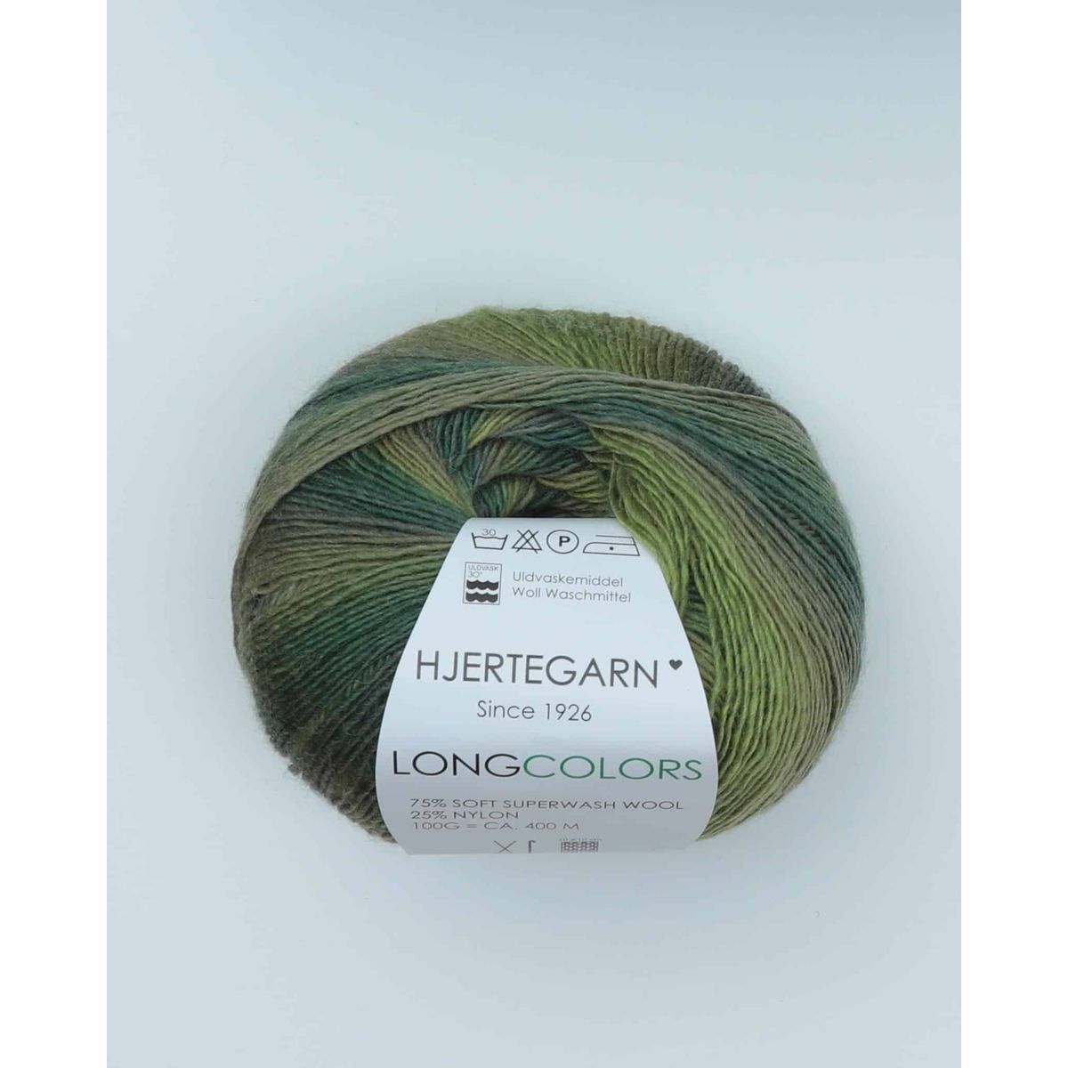 Longcolors fra Hjertegarn - fv. 600 - 25% Nylon, 75% Superwash uld