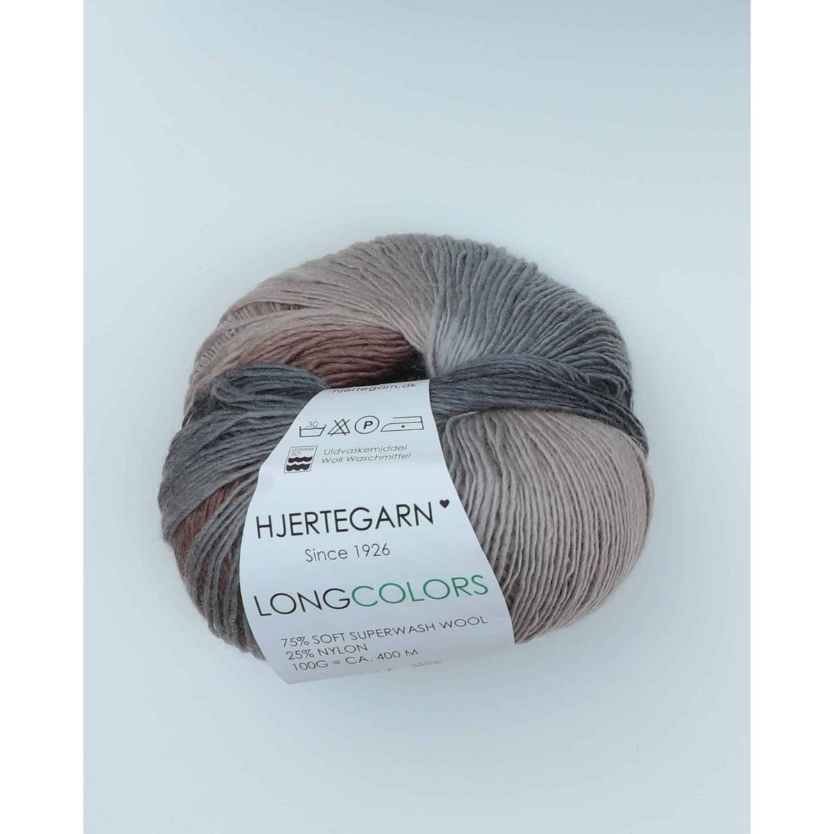 Longcolors fra Hjertegarn - fv. 605 - 25% Nylon, 75% Superwash uld