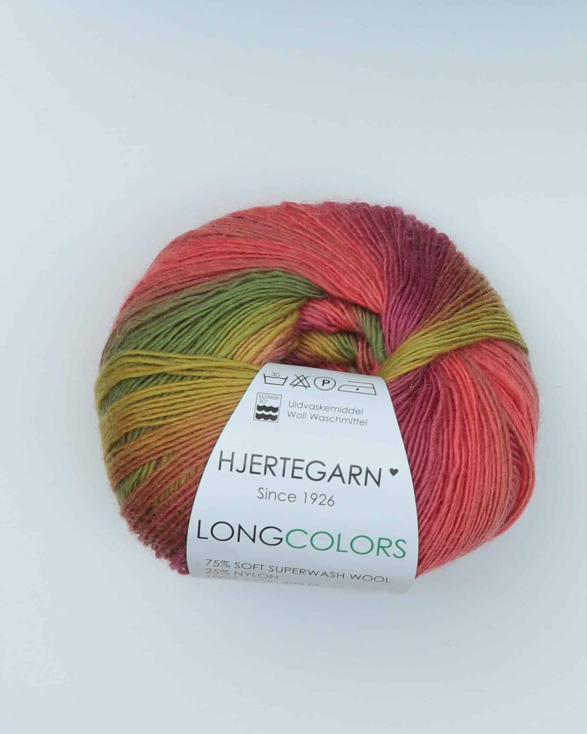 Longcolors fra Hjertegarn - fv. 606 - 25% Nylon, 75% Superwash uld