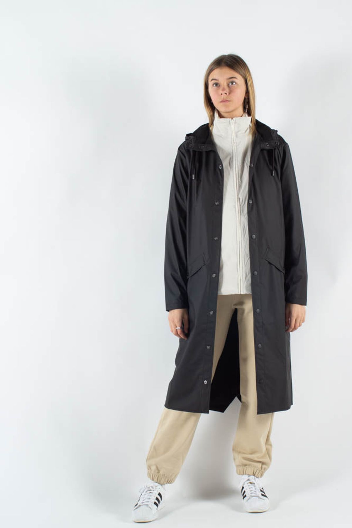 Longer Jacket - Black - Rains - Sort S