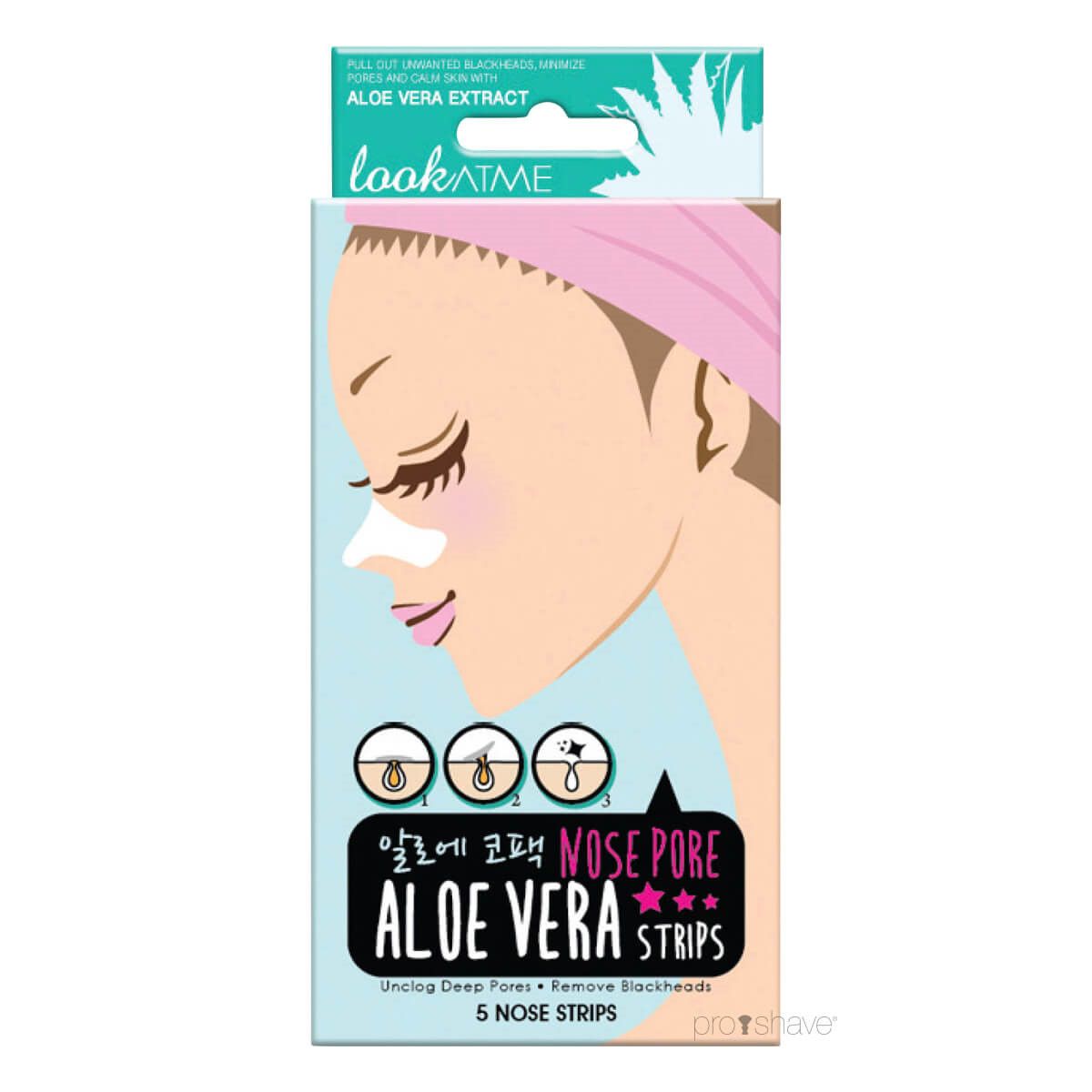 Look at me Nose Pore Strips, Aloe Vera, 5 stk.