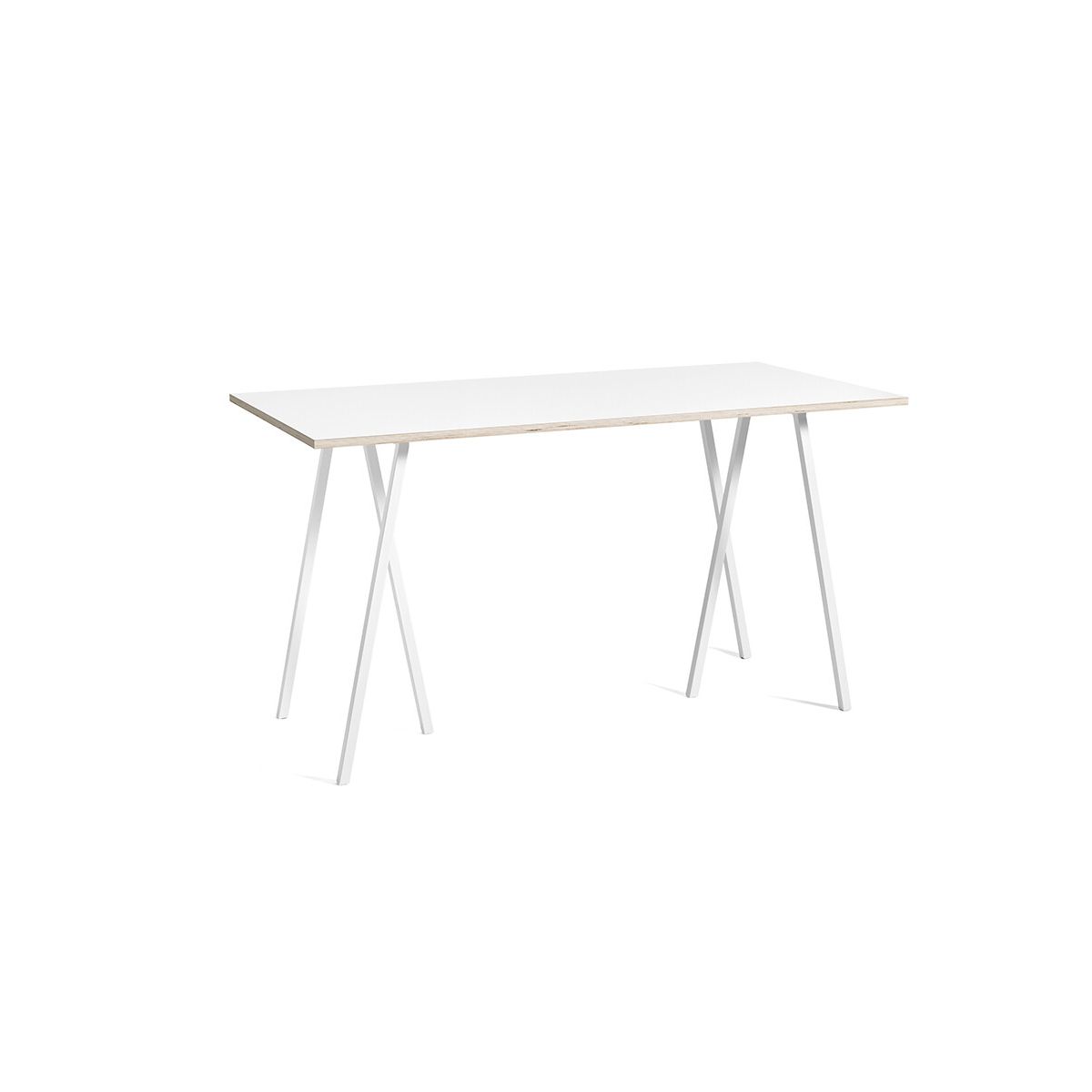 Loop Stand High Table fra Hay (Hvid laminat, Pulverlakeret stål - hvid, L:180 x D:87,5 x H:97cm)