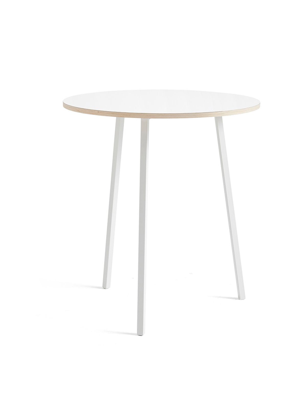 Loop Stand Round Table fra Hay (Hvid laminat, Pulverlakeret stål - hvid, Ø: 90 x H: 97 - High table)