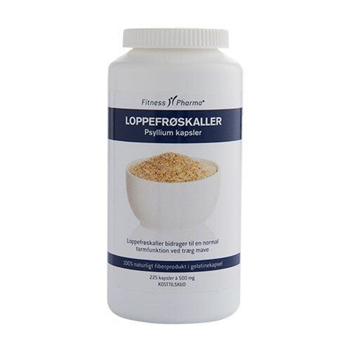 Loppefrøskaller Psyllium Fitness Pharma - 225 kapsler