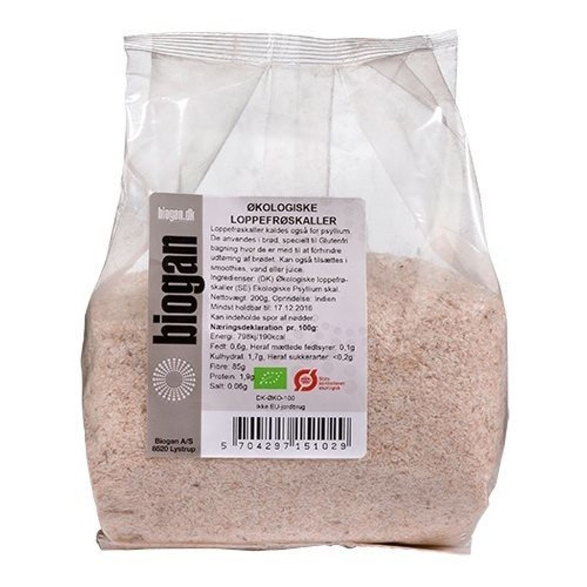 Loppefrøskaller psyllium Økologisk - 200 gram