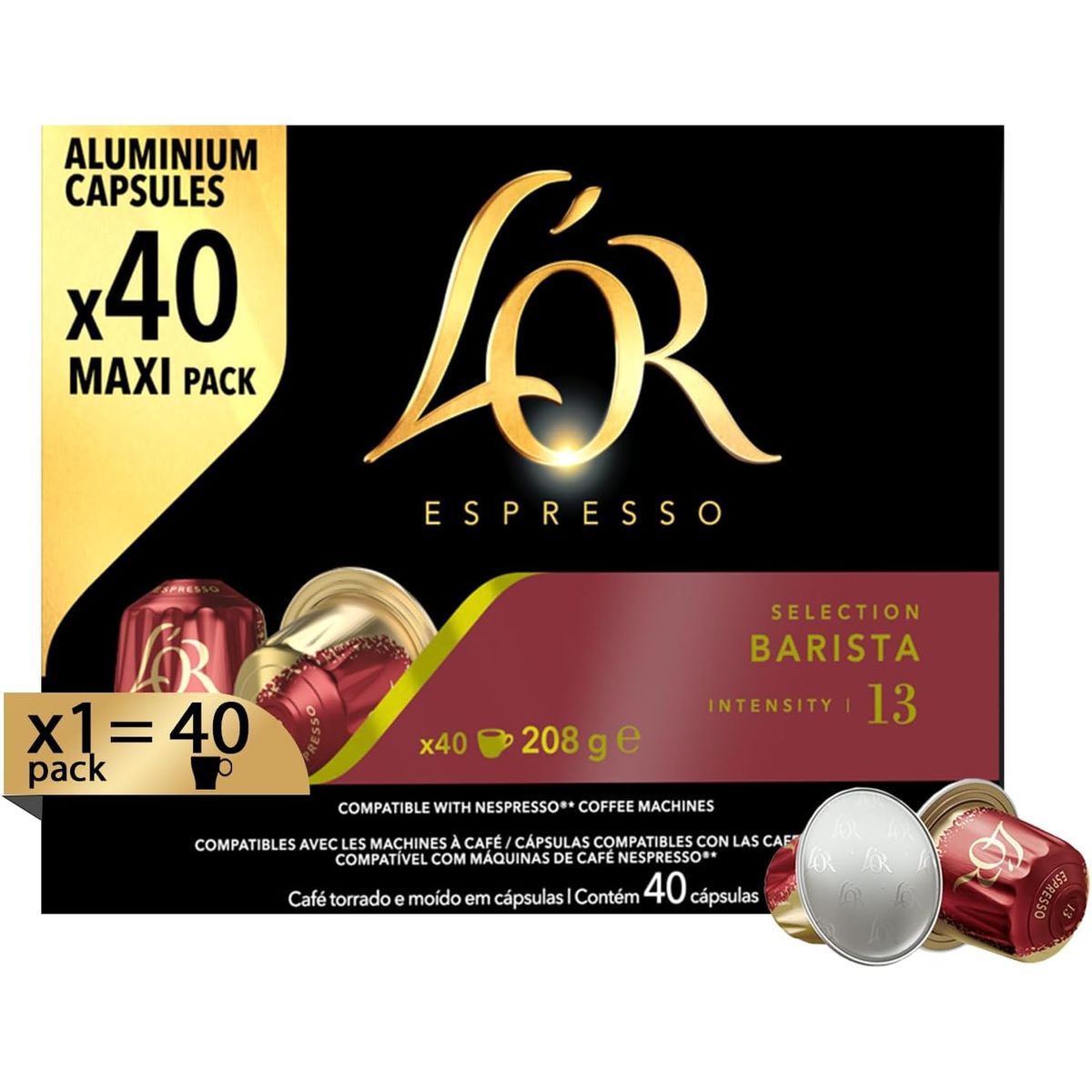 L´OR - Barista (40 stk) - Kapsler til Nespresso