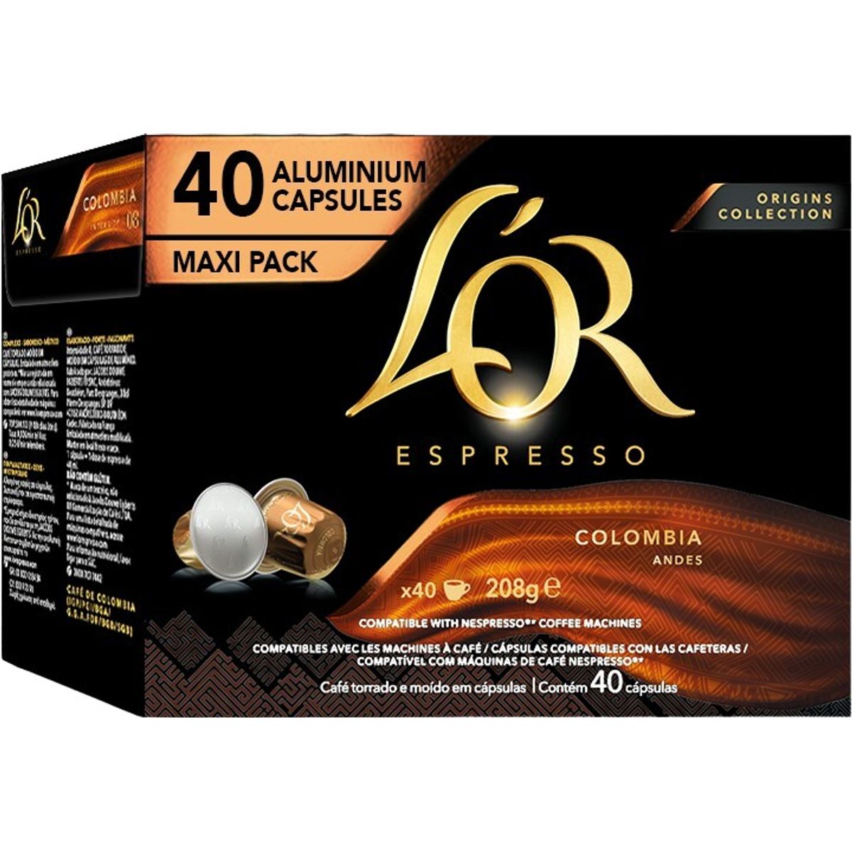 L´OR - Espresso Colombia (40 stk) - Kapsler til Nespresso