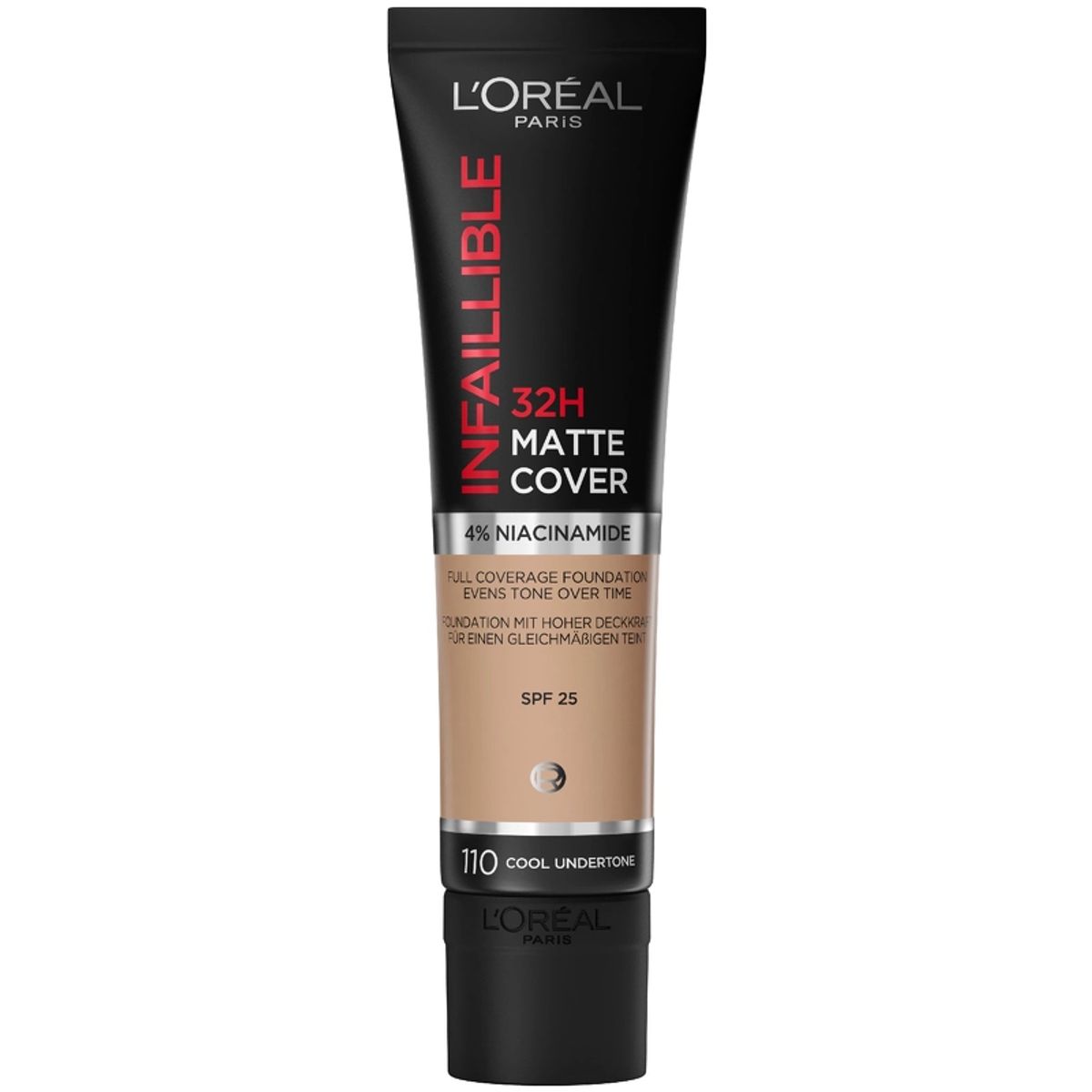 L'Oreal Paris Cosmetics Infaillible 32H Matte Cover Foundation SPF 25 - 30 ml - 110 Cool Undertone