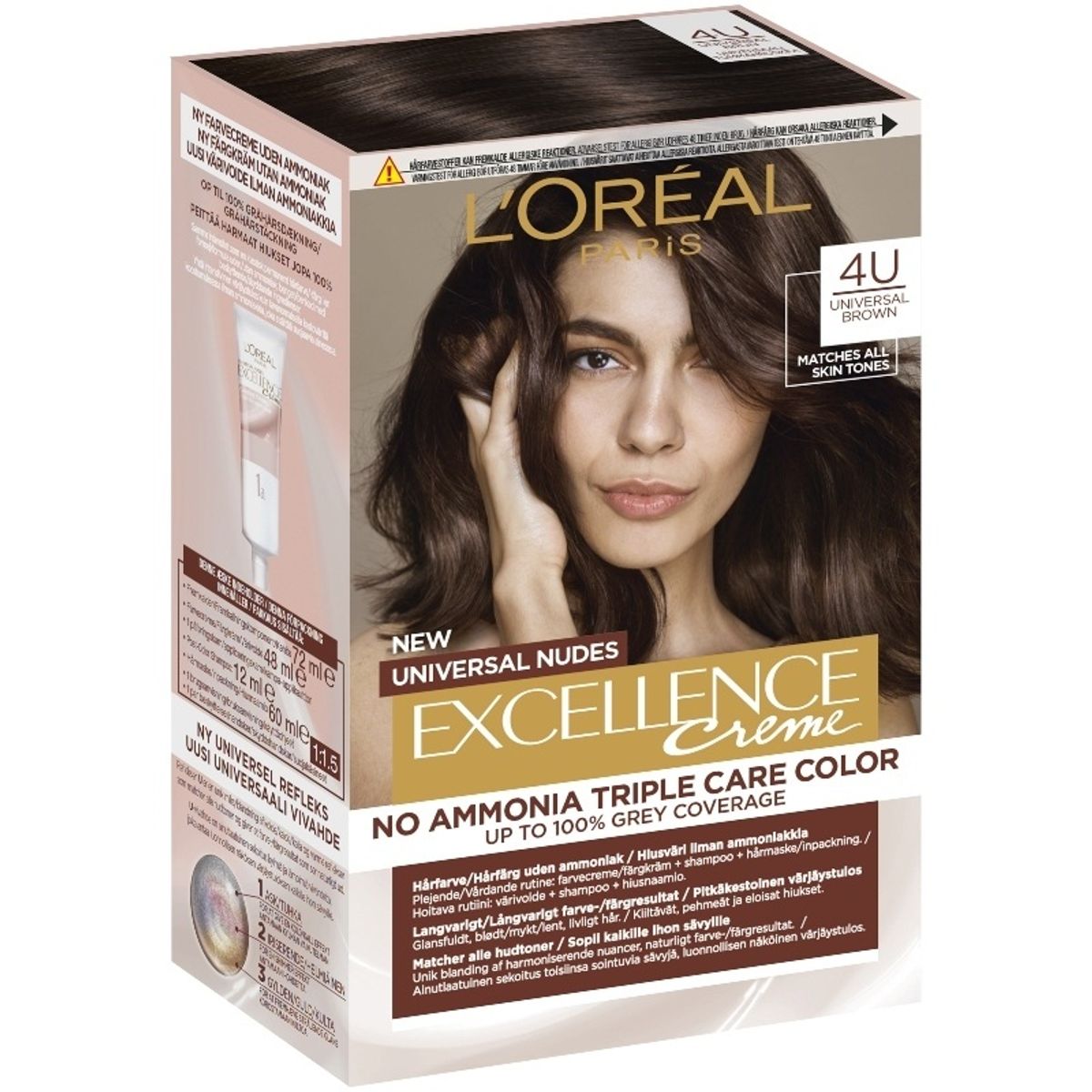 L'Oreal Paris Excellence Universal Nudes 192 ml - 4U Brown