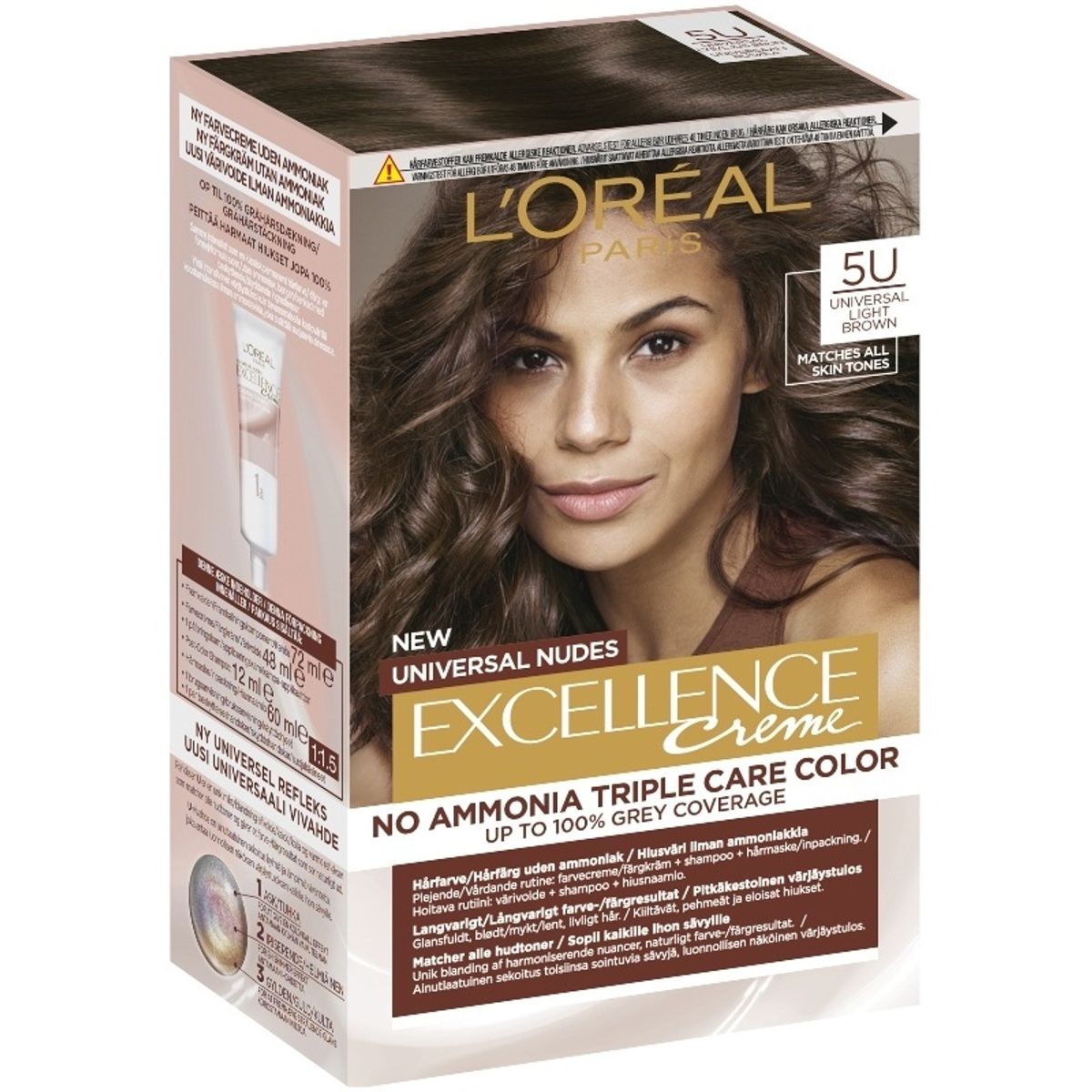 L'Oreal Paris Excellence Universal Nudes 192 ml - 5U Light Brown