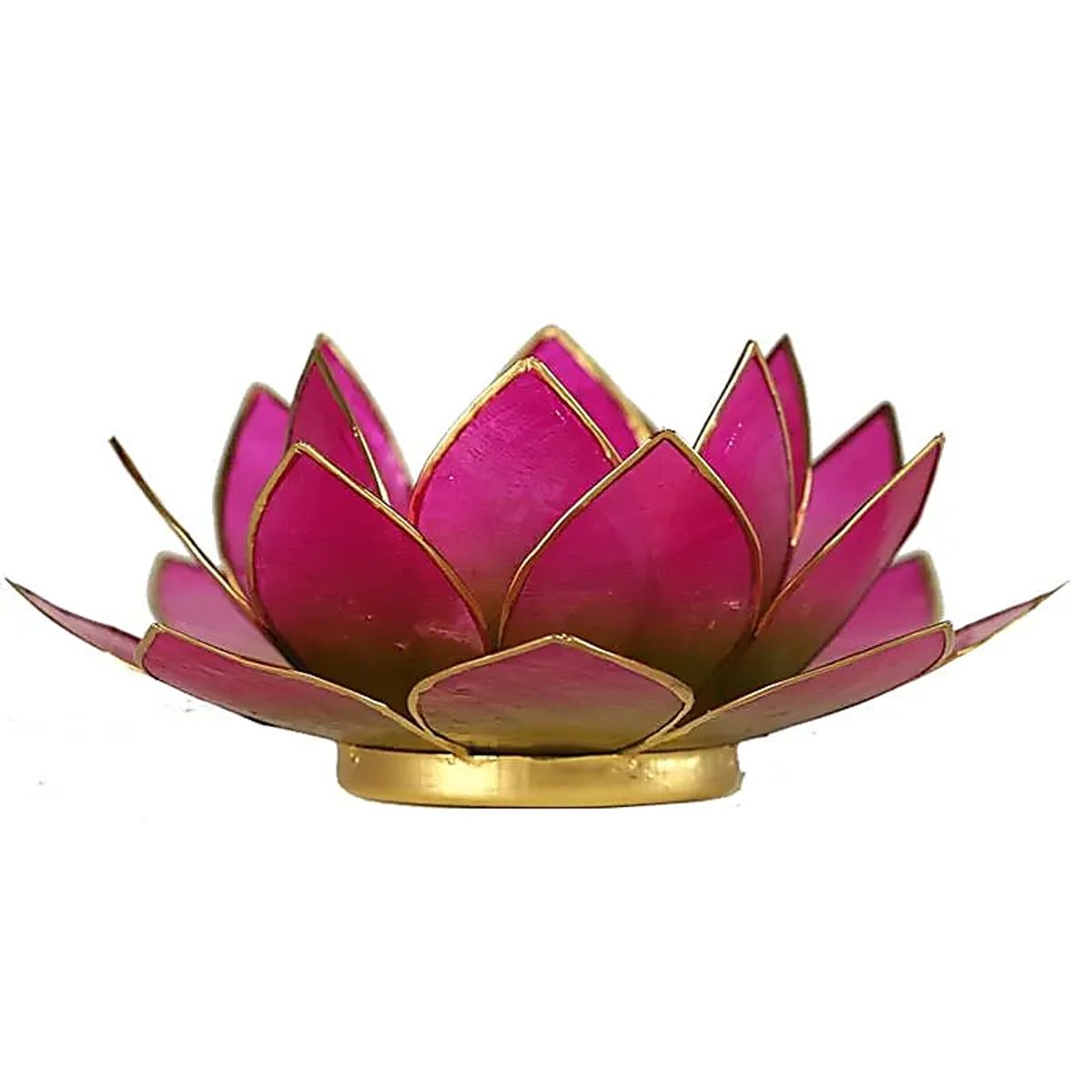 LOTUS LYSESTAGE GREEN PINK M. GULD KANT - - Yogi & Yogini - StudioBuus