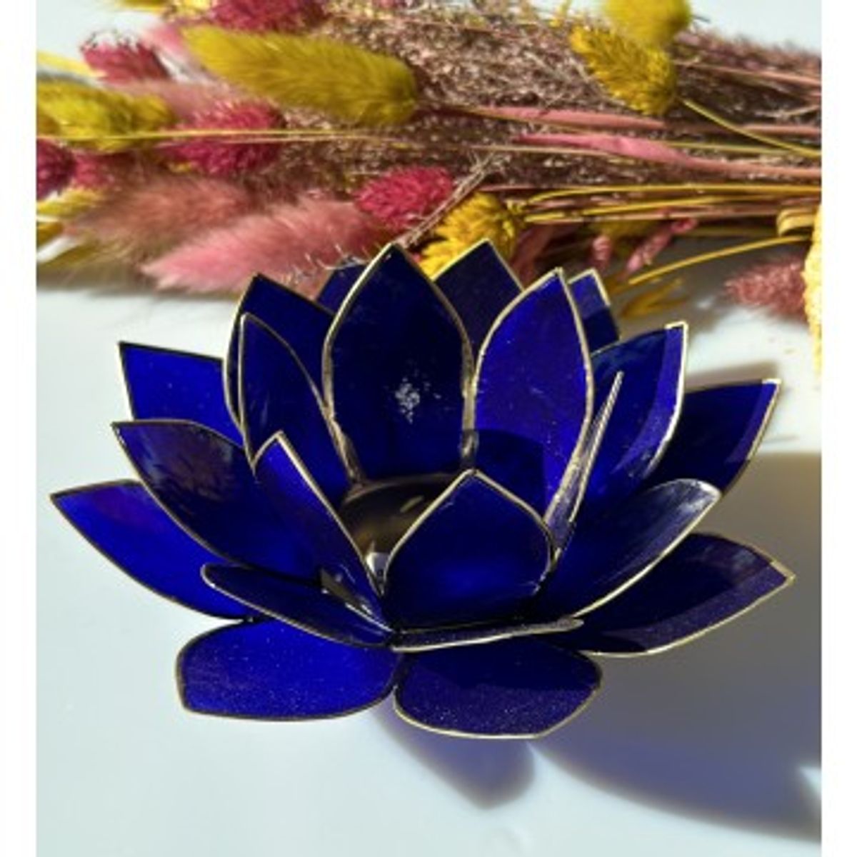 Lotus lysestage Indigo - Lysestager generelt - GodKarmaShop