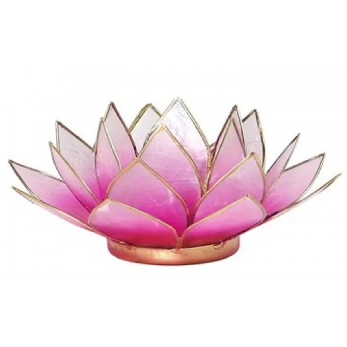 Lotus lysestage lyserød guld - Lotus Lysestager - GodKarmaShop