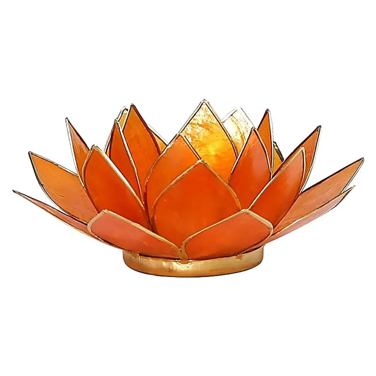 LOTUS LYSESTAGE ORANGE M. GULD KANT - - Yogi & Yogini - StudioBuus