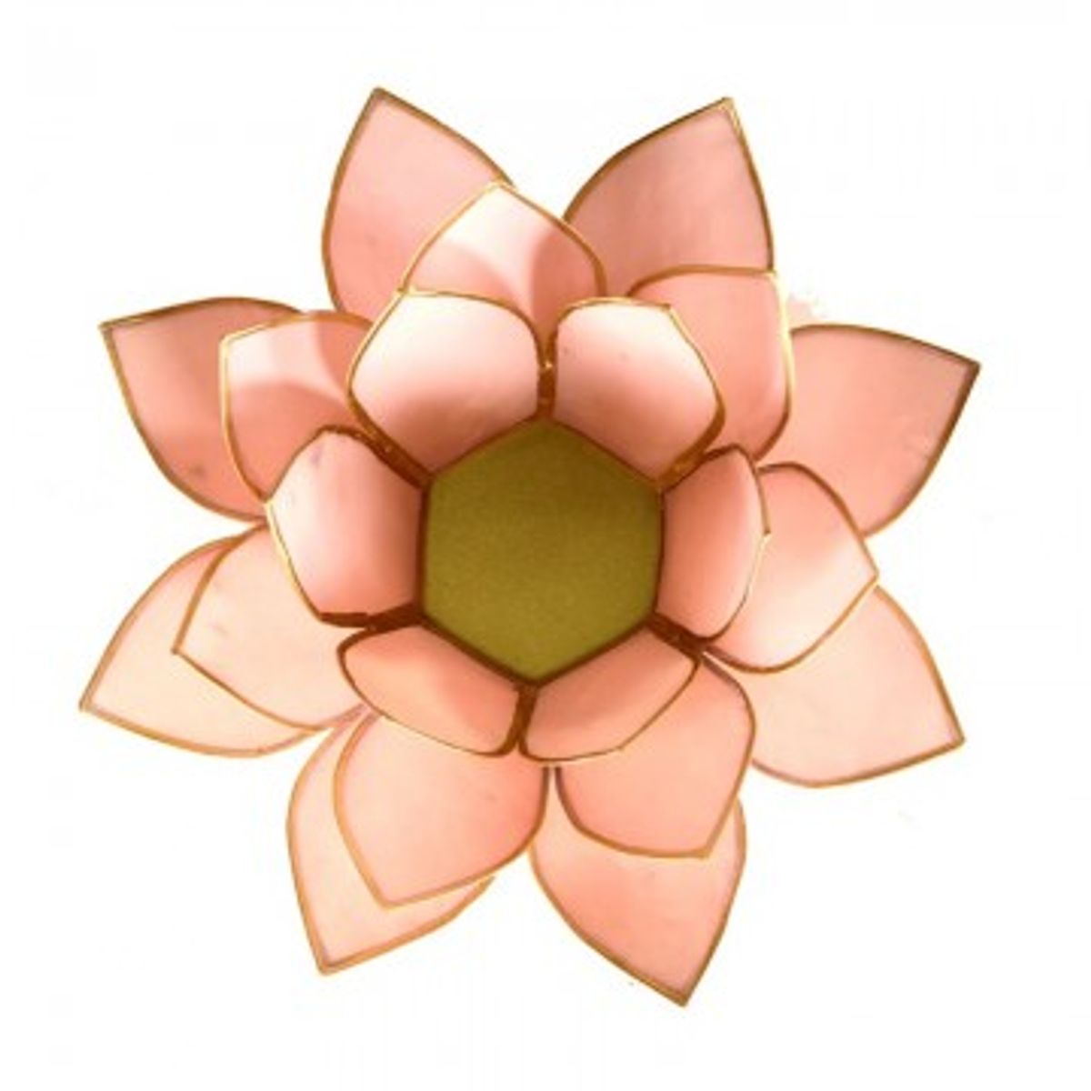 Lotus lysestage pastel pink guld - Lotus Lysestager - GodKarmaShop