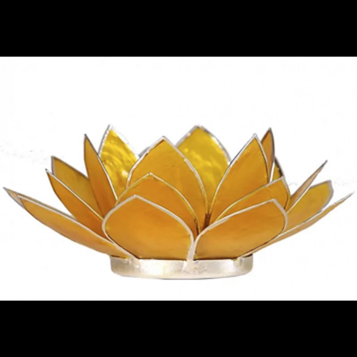 Lotus lystestage gul / sølv - Lotus Lysestager - GodKarmaShop