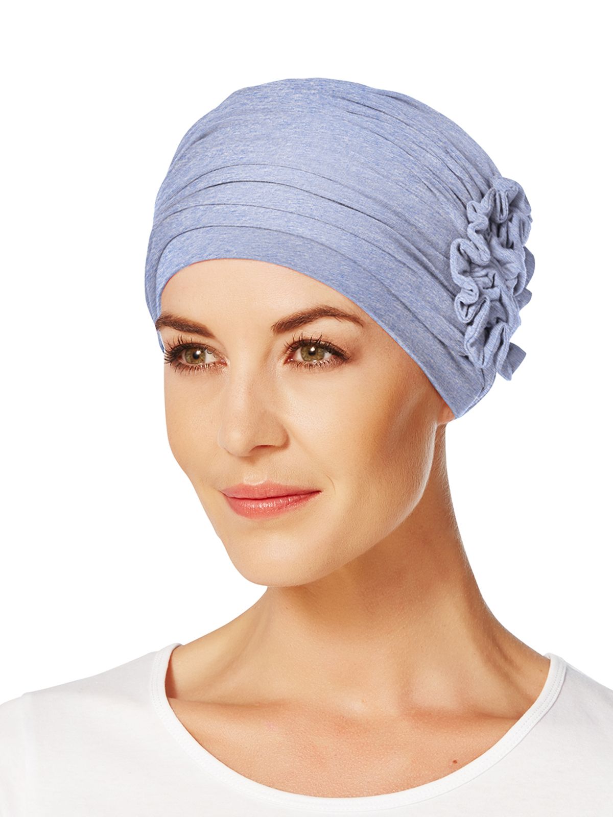 Lotus Turban | Light Blue Melange