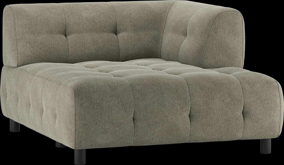 Louis Modulære sofa 1,5 chaiselong med arm højre, chenille grøn H73x140x122 cm