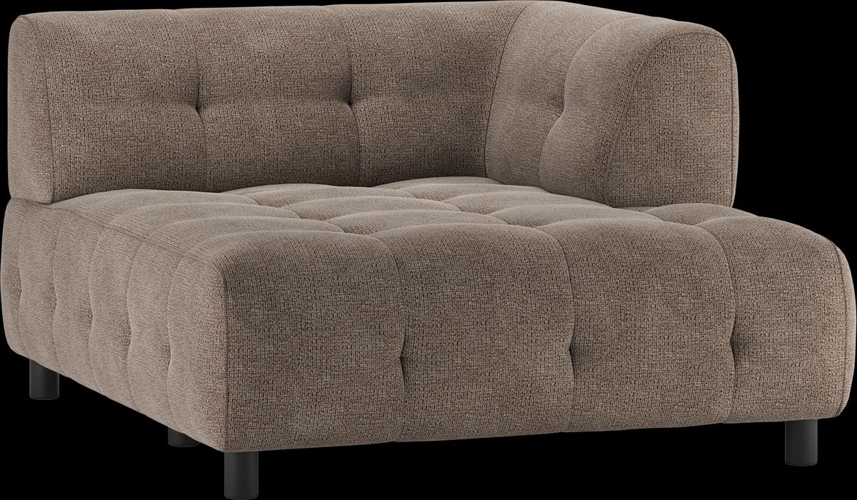 Louis Modulære sofa 1,5 chaiselong med arm højre, chenille kaffe H73x140x122 cm