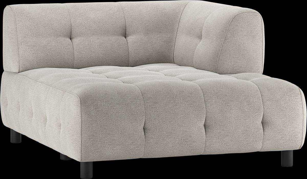 Louis Modulære sofa 1,5 chaiselong med arm højre, chenille lysegrå H73x140x122 cm