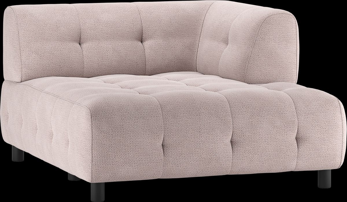 Louis Modulære sofa 1,5 chaiselong med arm højre, chenille lyserød H73x140x122 cm