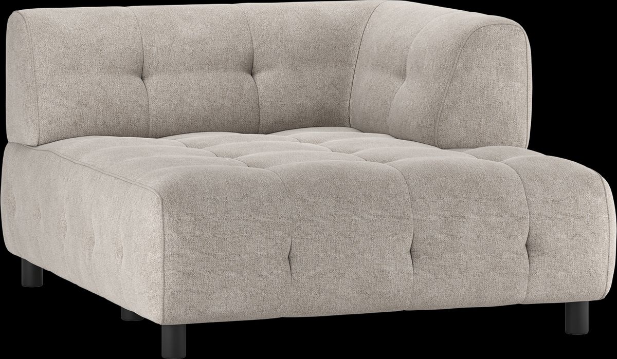 Louis Modulære sofa 1,5 chaiselong med arm højre, fladvævet stof lysegrøn H73x140x122 cm