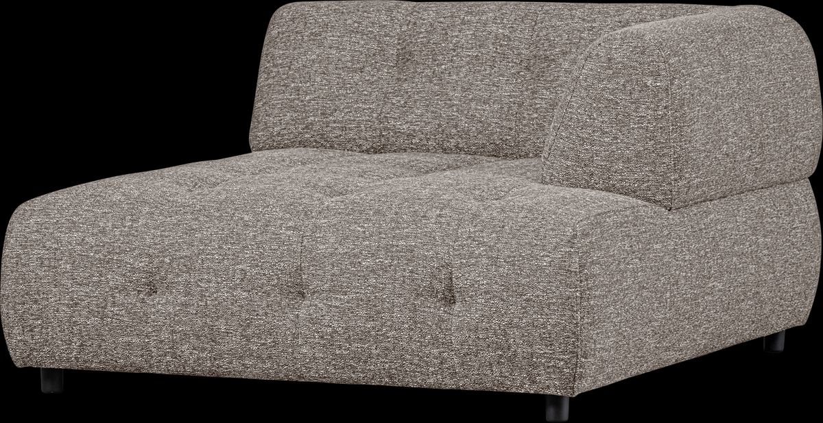 Louis Modulære sofa 1,5 chaiselong med arm højre, grov melange kaffe H73x140x122 cm