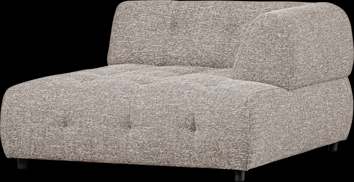 Louis Modulære sofa 1,5 chaiselong med arm højre, grov melange lysegrå H73x140x122 cm