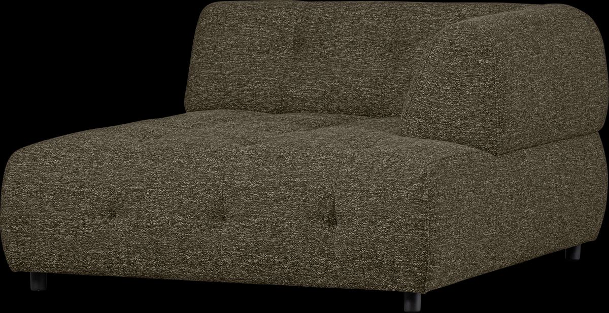 Louis Modulære sofa 1,5 chaiselong med arm højre, grov melange lysegrøn H73x140x122 cm