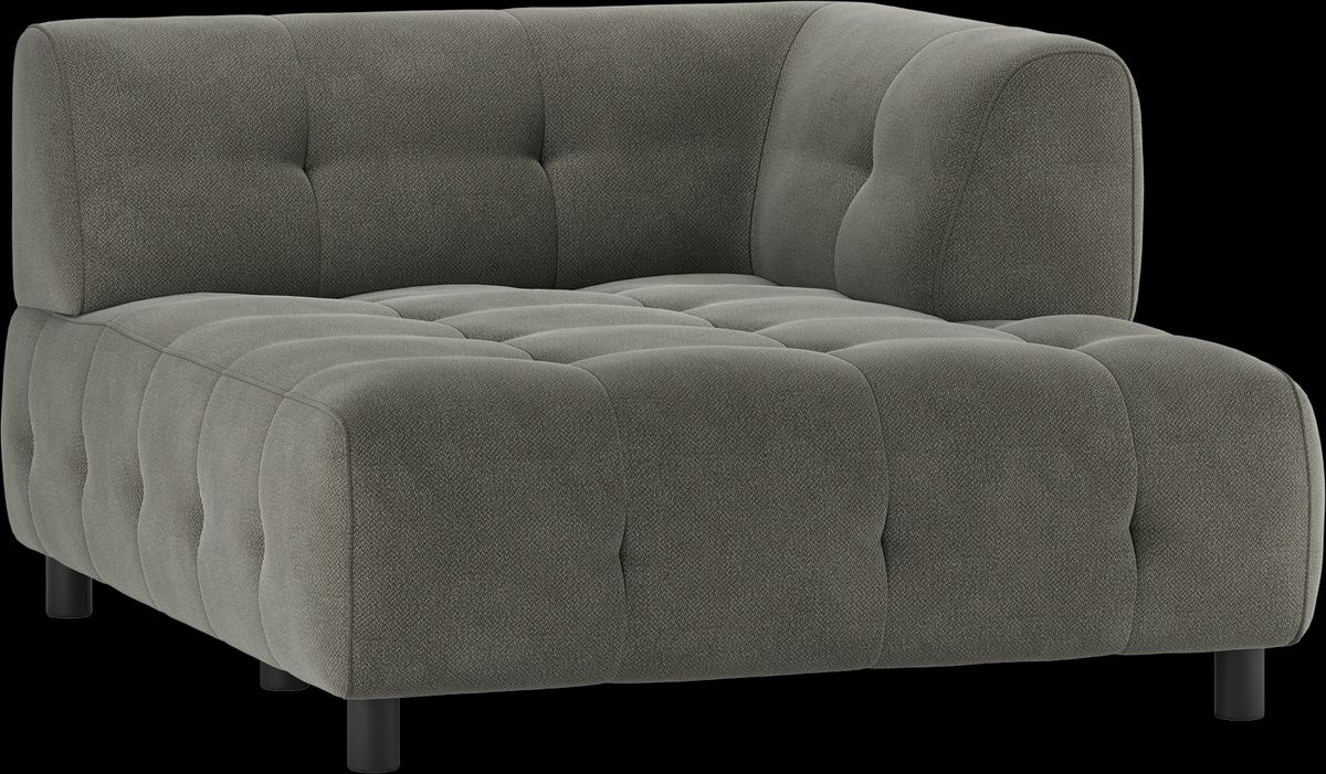 Louis Modulære sofa 1,5 chaiselong med arm højre, vævet stof grøn H73x140x122 cm