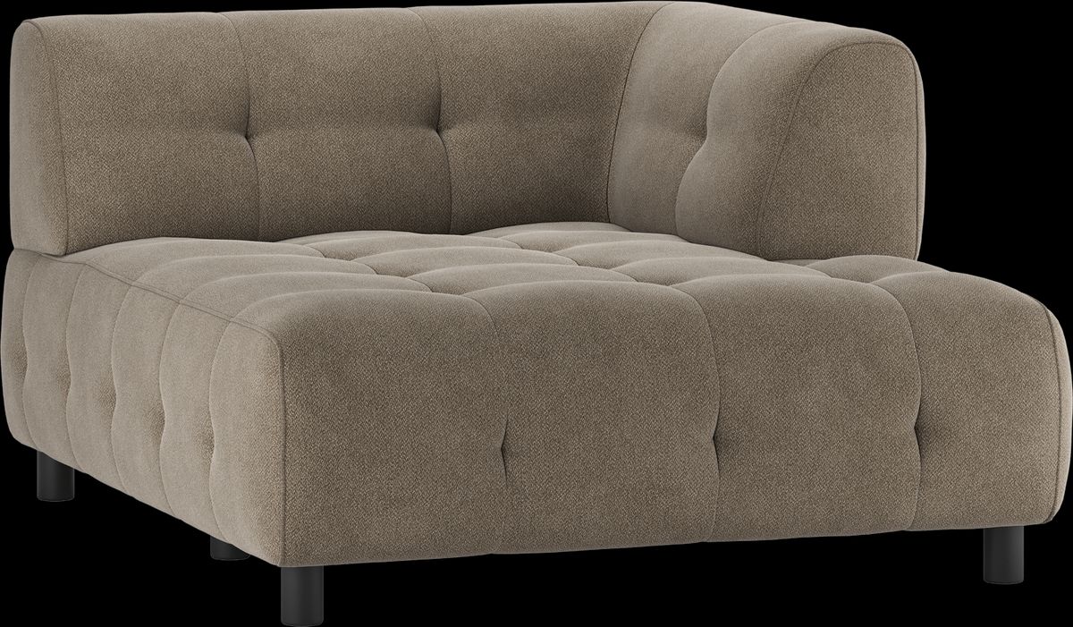 Louis Modulære sofa 1,5 chaiselong med arm højre, vævet stof lysegrøn H73x140x122 cm