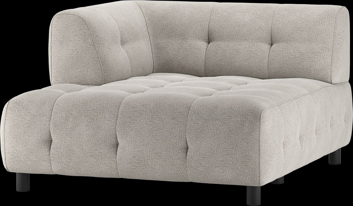 Louis Modulære sofa 1,5 chaiselong med arm venstre, chenille lysegrå H73x140x122 cm