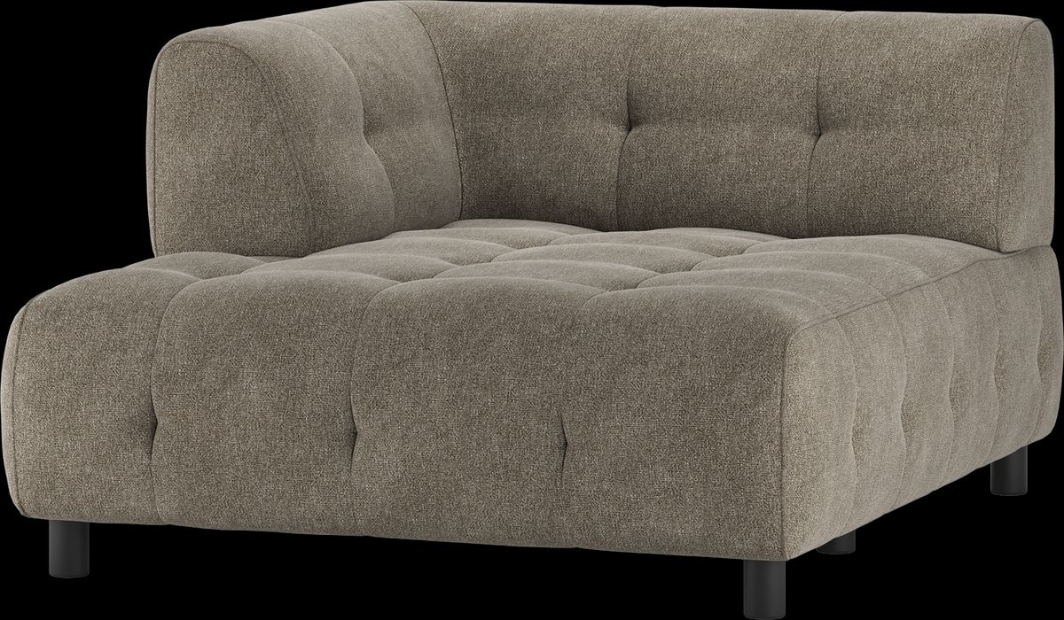 Louis Modulære sofa 1,5 chaiselong med arm venstre, fladvævet stof grøn H73x140x122 cm