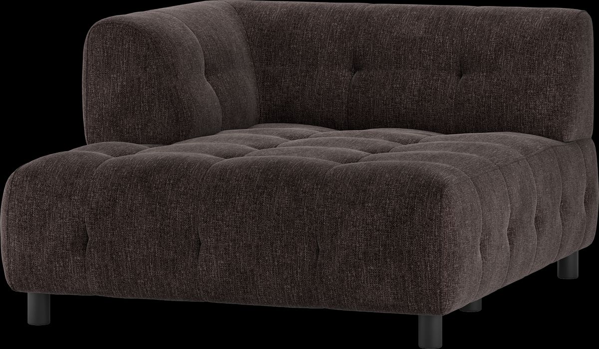 Louis Modulære sofa 1,5 chaiselong med arm venstre, fladvævet stof kaffe H73x140x122 cm