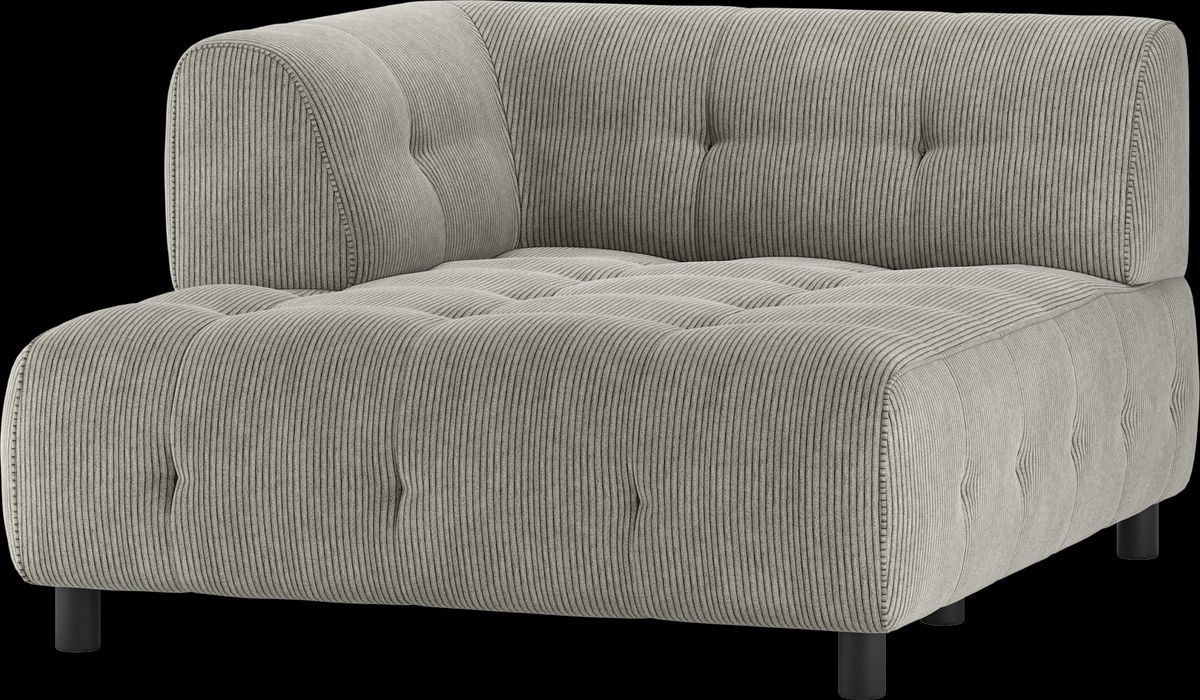 Louis Modulære sofa 1,5 chaiselong med arm venstre, fløjl lysegrøn H73x140x122 cm