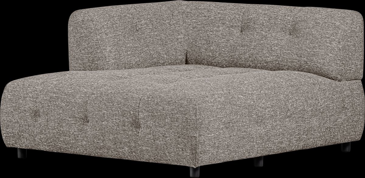 Louis Modulære sofa 1,5 chaiselong med arm venstre, grov melange kaffe H73x140x122 cm