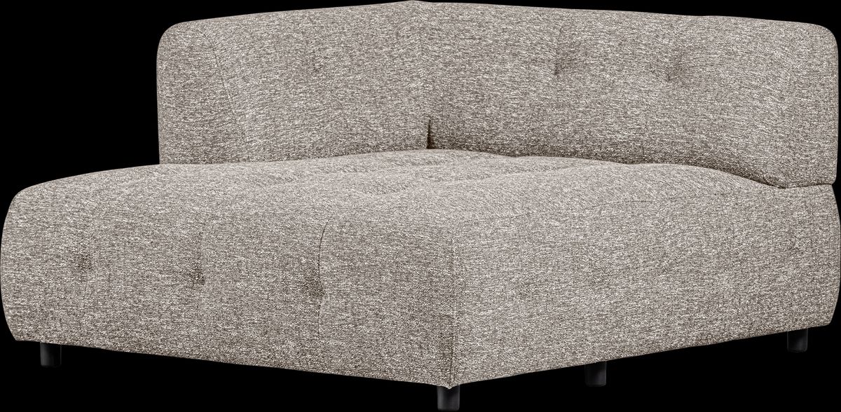 Louis Modulære sofa 1,5 chaiselong med arm venstre, grov melange lysegrå H73x140x122 cm